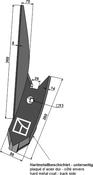 Lateral cultivator point - left - AgriParts