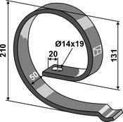 Reinforcement spring for stone collector - AgriParts