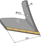 Replacement wing - Hard metal - right - AgriParts