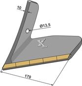 Replacement wing - Hard metal - left - AgriParts