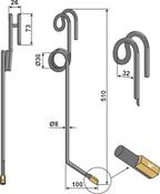 Following tine -Hard metal - AgriParts