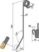 Following tine - Hard metal - AgriParts