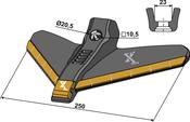 Sweep 250mm - Hard metal - AgriParts