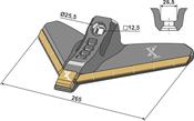 Sweep 265mm - Hard metal - AgriParts