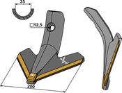 Sweep 200mm - Hard metal - AgriParts