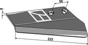 Replacement wing for stubble share, right - AgriParts