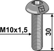Saucer-head screw M10x1,5x30 with hexagon socket - AgriParts