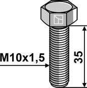 Hexagon bolt M10x1,5x35 without nut - AgriParts image