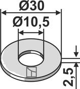 Washer Ø30x2,5xØ10,5 - AgriParts
