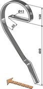 Brake tine, left - AgriParts