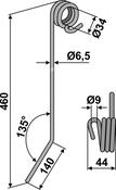 Following tine - AgriParts