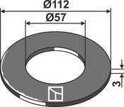 Spring washer - Ø112x3xØ57 - AgriParts image
