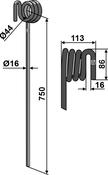 Following tine, left model - AgriParts