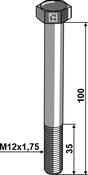 Machine screw M12 - DIN931 - 12.9 - AgriParts