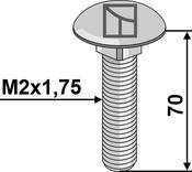 Saucer-head screw M12x1,75x70 - galvanized - AgriParts