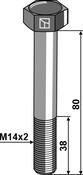Machine screw M14 - DIN931 - 10.9 - AgriParts