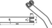 Hay rake tine - AgriParts