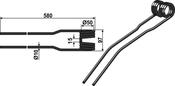 Hay rake tine - AgriParts