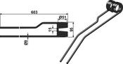 Hay rake tine - AgriParts