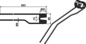 Hay rake tine - AgriParts