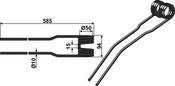 Hay rake tine - AgriParts