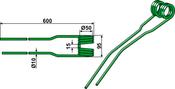 Hay rake tine - AgriParts
