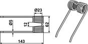 Pick-up tine - AgriParts