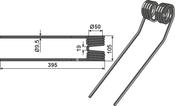 Hay rake tine - AgriParts