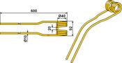 Hay rake tine - AgriParts