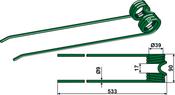 Hay rake tine - AgriParts