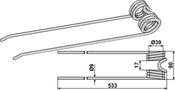Hay rake tine - AgriParts