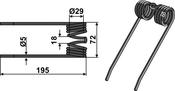 Pick-up tine - AgriParts