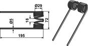 Pick-up tine - AgriParts