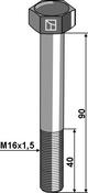 Hexagon bolts M16x1,5x90 without nut - Galvanized - AgriParts image