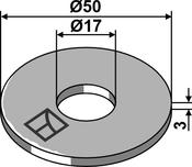 Washer Ø50x3xØ17 - AgriParts image