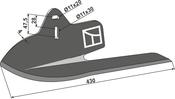 Angled wing share Lelievre - right - AgriParts