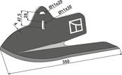Angled wing share Lelievre - right - AgriParts
