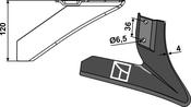 Angled wing share - right - AgriParts
