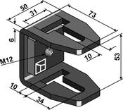 Clamp 73mm - AgriParts