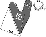Jointer - half-sided cranked right - AgriParts