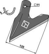 Jointer - half-sided cranked left - AgriParts