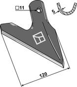 Jointer - half-sided cranked right - AgriParts