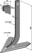 Tine with share 220mm - AgriParts