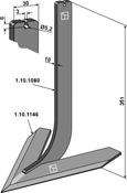 Tine with share 240mm - AgriParts