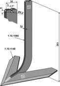 Tine with share 280mm - AgriParts