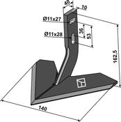 Stubble share 140mm - AgriParts