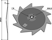 Crop protector disc - left - AgriParts