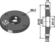 Hub for disc with bearing - AgriParts