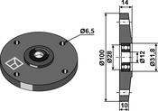 Disc with bearing - AgriParts
