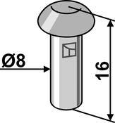 Button head rivet Ø8x16 - AgriParts image